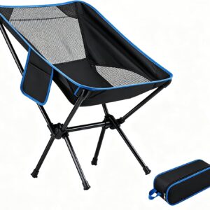Wind Tour Portable Folding Camping Chair for Outdoor Leisure Use Mesh Black